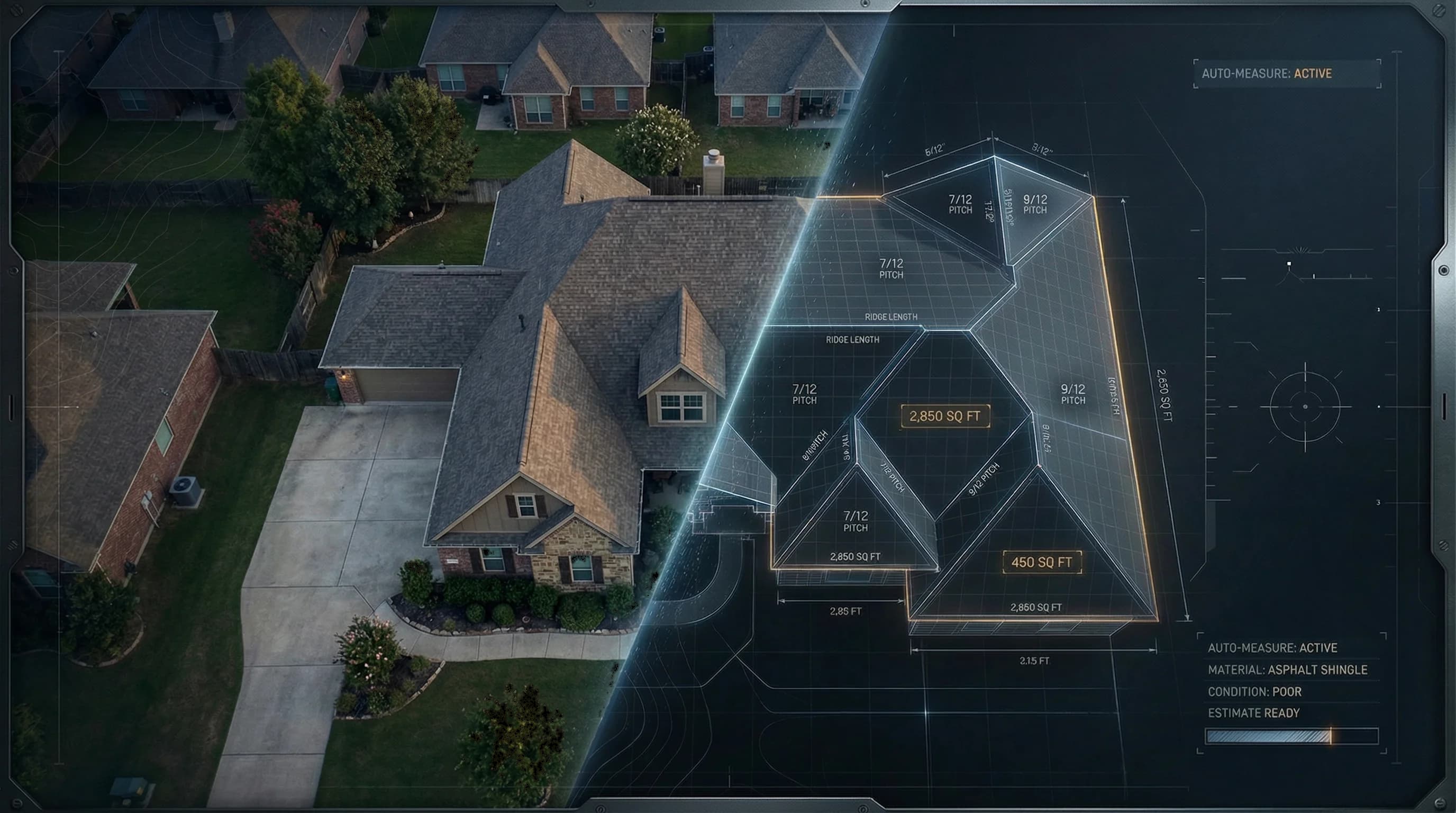 Aerial roof measurement and analysis